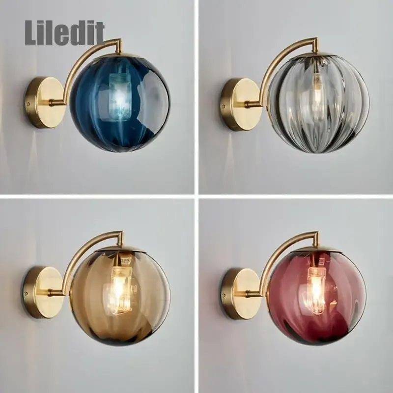 Afralia™ Modern Golden Glass Wall Sconce Buoyant Fixture Indoor Living Room Lighting Motion Sensor