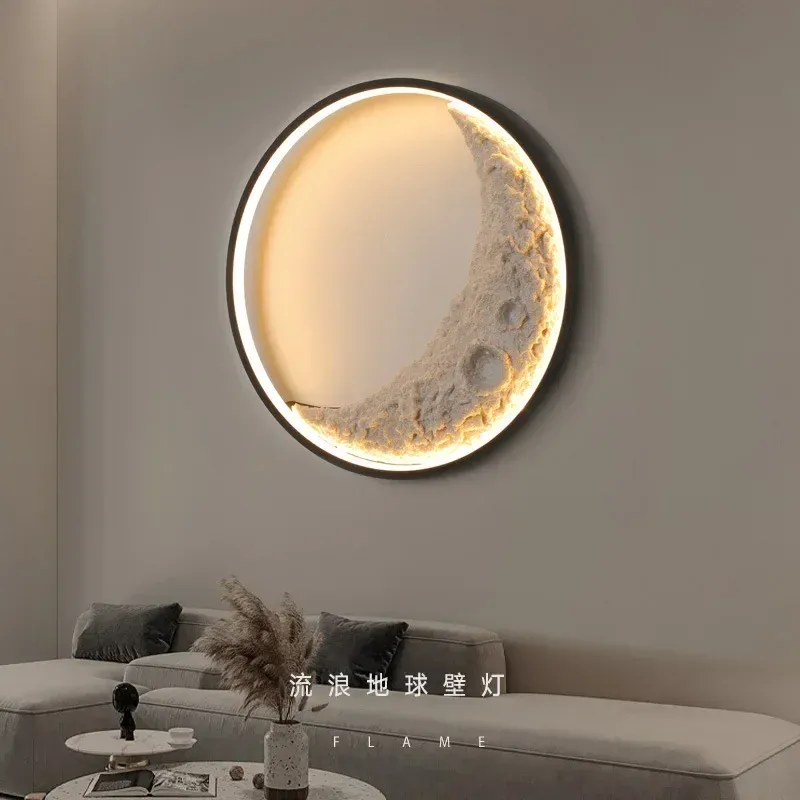 Afralia™ Moon Decor Art Wall Lamps: Outdoor IP65 Water-resistant LED Sconces Terrace, Garden, Porch