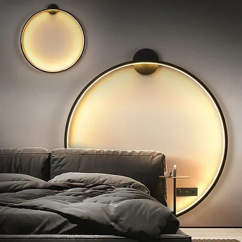Cylinder Shade Afralia™ LED Circle Wall Lamp Indoor Decor Sconces Living Room Hotel Lights