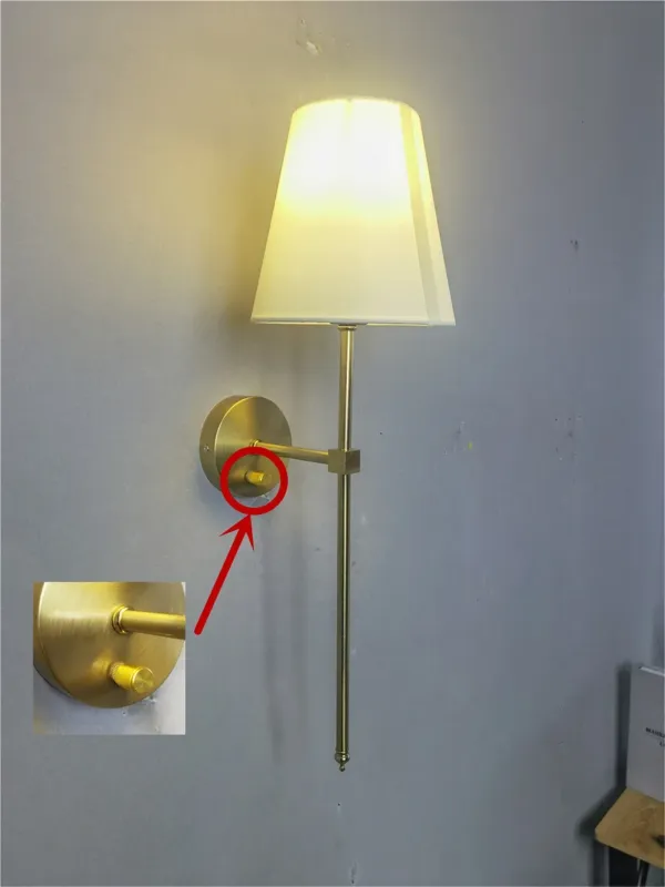 Plug- Swing Arm Afralia™ Flared Alabaster LampShade Wall Lamp - Knob Switch Sconce Lighting Fixture