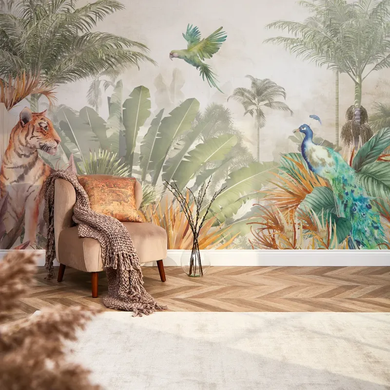 Himalayan National Park Complete Wall Mural Earthy Tones Application Tool