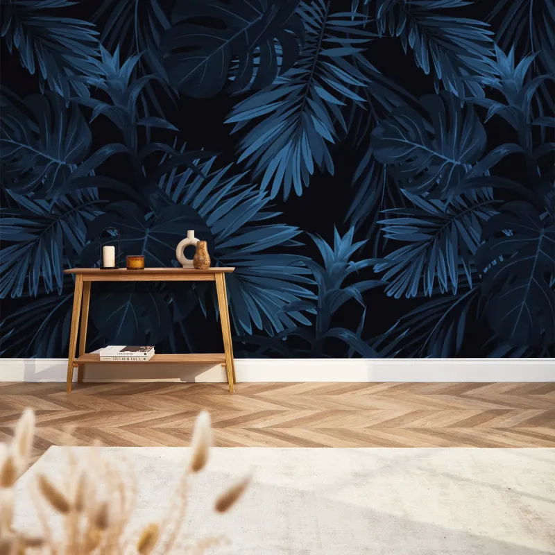 Sample Midnight Tropics Mural Sapphire