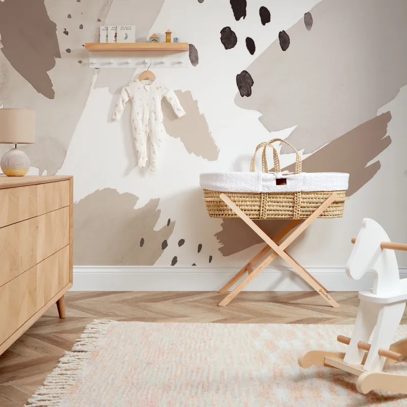 Sample Painters Palette Mural Charcoal, Stone and Ivory