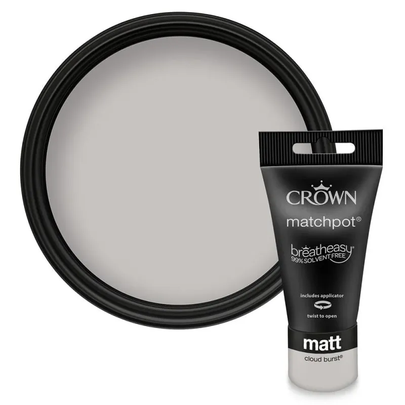 Crown Walls & Ceilings Matt Emulsion Paint | Cloud Burst | 40ml Tester
