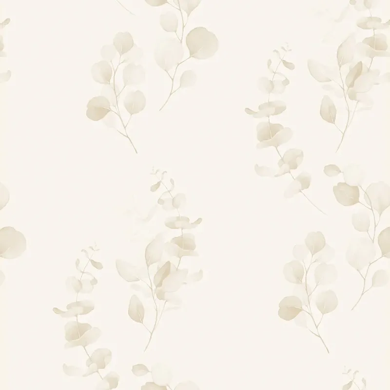 Sample Trailing Eucalyptus Wallpaper Cozy Neutrals