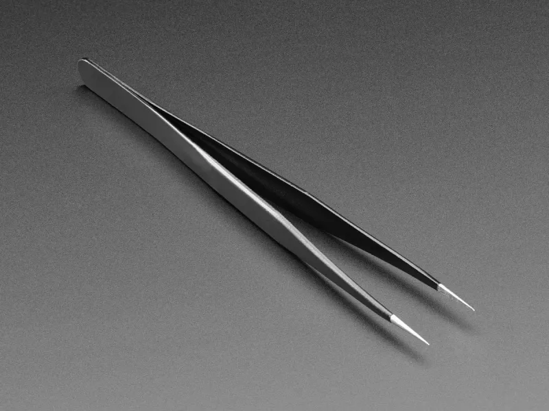 Premium tip straight tweezers - ESD safe (135mm)
