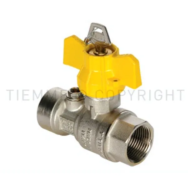 Valvola gas sfera diritta tiemme 1"f x 1"f c/serratura e doppia chiave 2210072