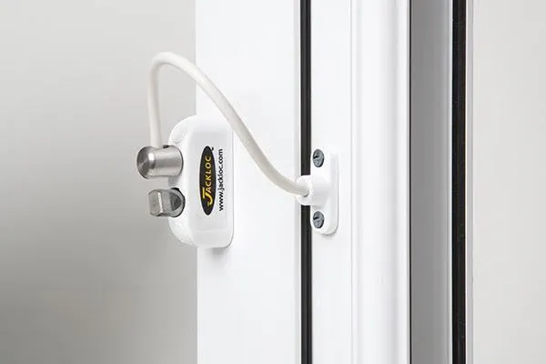 Professional Grade Jackloc Push & Turn Window Cable Restrictor