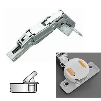 Lazy Susan Middle Hinge - Salice Silentia Plus Logica Yielding Close 155 Degree Hinge w/ 0MM Mounting Plate - or B Bore