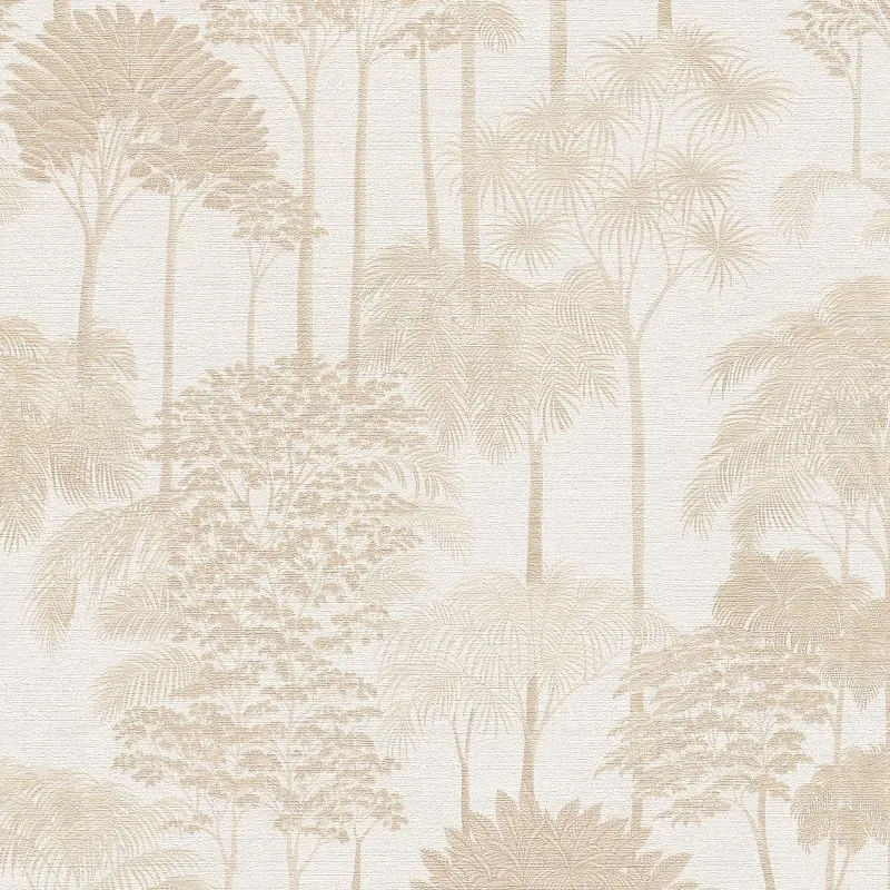 Canopy View Wallpaper Amber on Cream