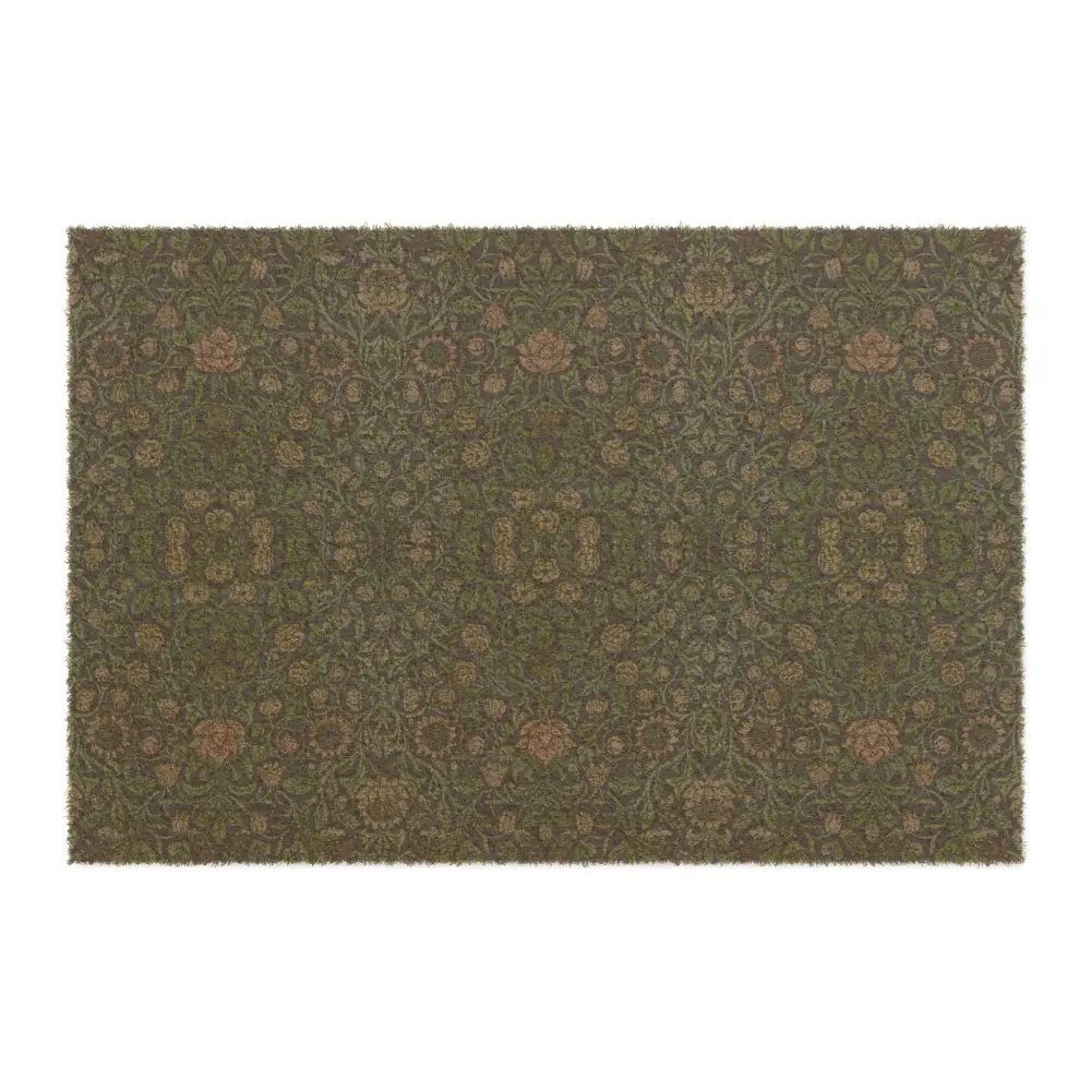 Coconut Coir Doormat inspired William Morris - Violet and Columbine Collection sage