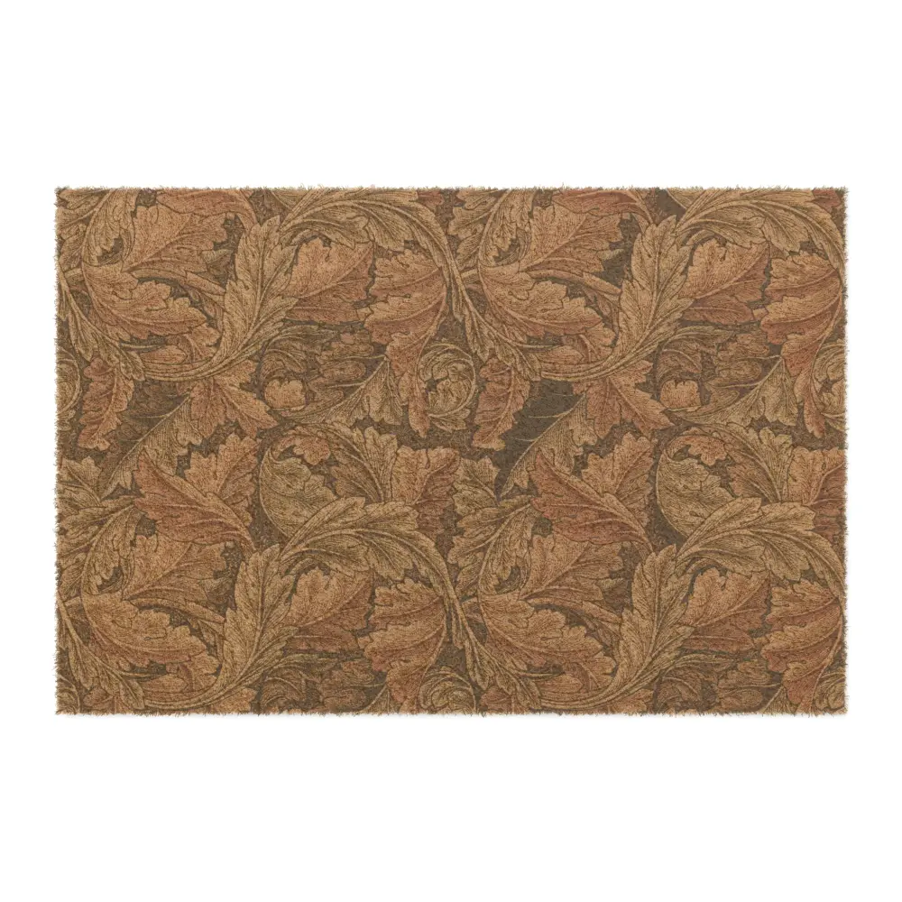 Coconut Coir Doormat inspired William Morris - Acanthus Collection taupe
