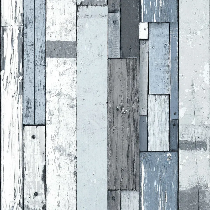 Sample Reclaimed Wood wallpaper sapphire
