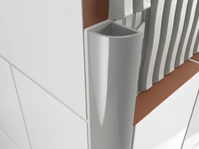 Tile Trim Snow Round Edge 12mm