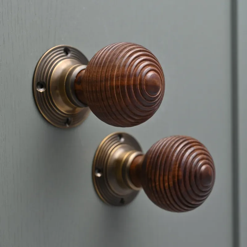 Timber Beehive Mortice/Rim Door Knobs