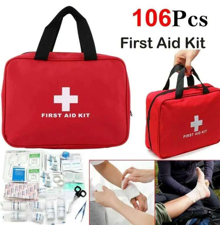 106 Piece First Aid Kit Travel, Car, Work, Home from Certified Manufacturer