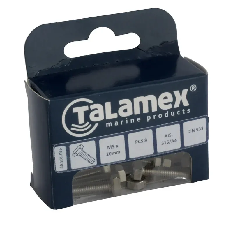 Talamex Hexacon Hexacon Hexagon Head Screw M5 × 60 mm | 4Boats